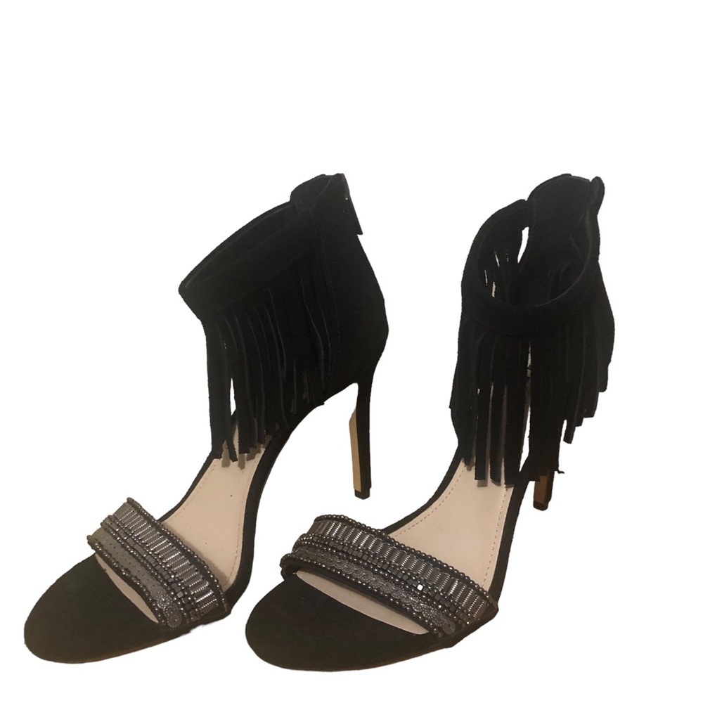 Vince Camuto - Size 8 - Suede - Fringe Ankle Sequins